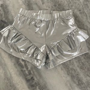 Imoga Girls Silver Metallic Shorts